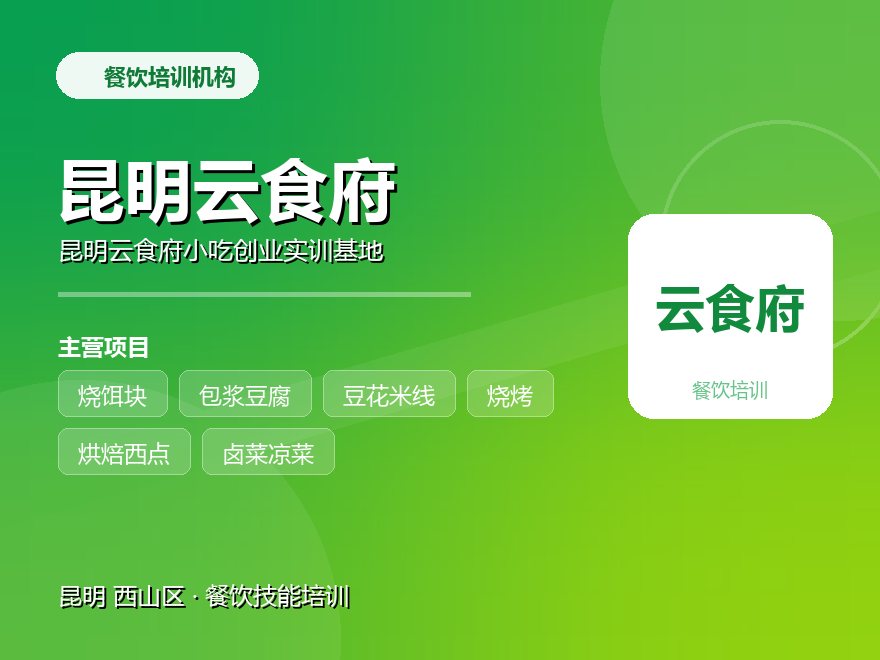 昆明云食府小吃创业实训基地